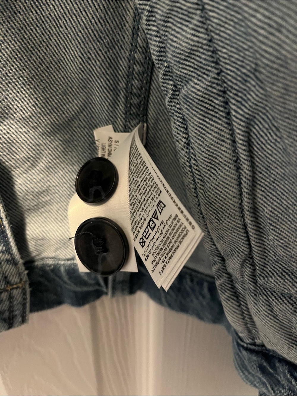 GAP Double-Breasted Denim Jacket - Blue - Picture 6 of 7